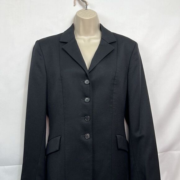 Millers Black wool riding coat size 12-R. EUC - Picture 2 of 11